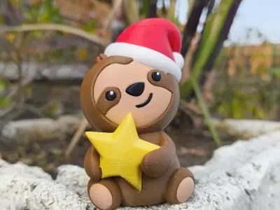 Christmas Special - Cute little Sloth 3D print model