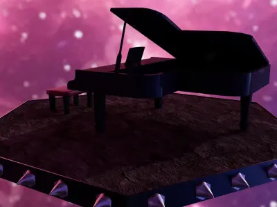 Piano Low-poly 3D model