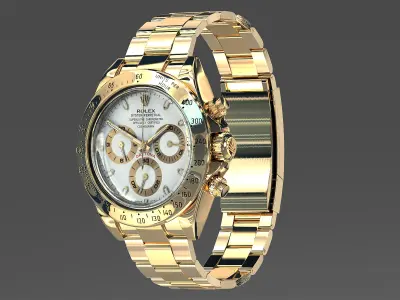 Rolex Oyster Perpetual Cosmograph Daytona model Low-poly 3D model
