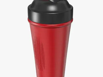 Red and Yellow Shaker Cup 3D model