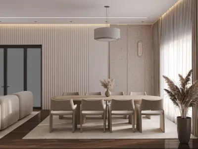 Living Room  Minimalism 3D model