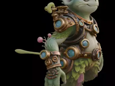 Forest Steampunk Engineer 3D model