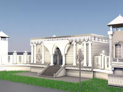 classic Arab house villa 3D model