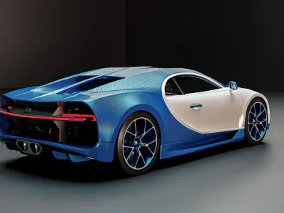 Bugatti Chiron 2016 3D model