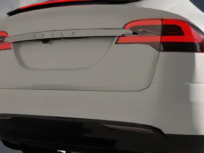 Car Rigged - Tesla Model X Low-poly 3D model