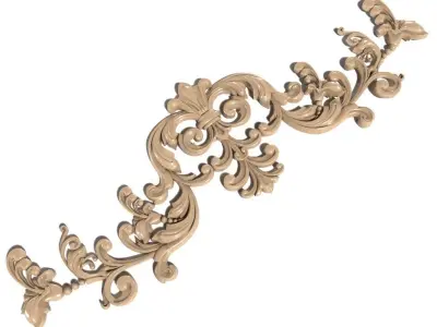 Cartouche-011 decorative ornate design 3D model