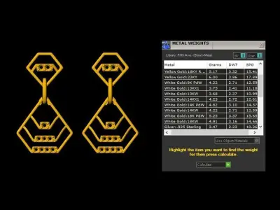 Simple Earring - 004 3D print model