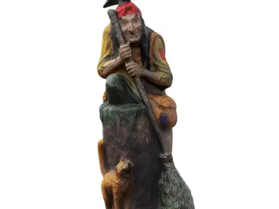 Sculpture fairy-tale character Baba Yaga 3D model