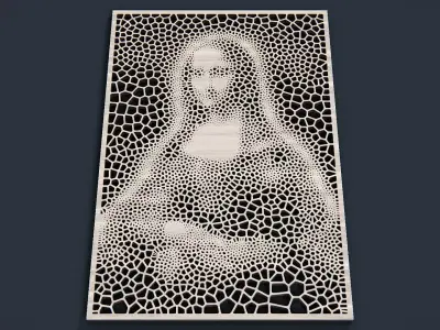 Mona Lisa STL 3D print model