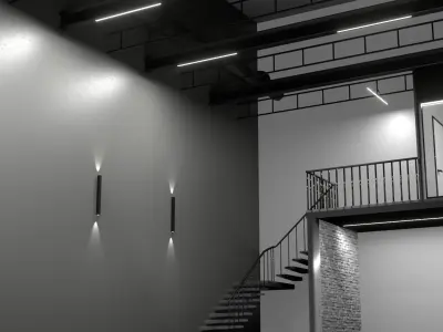 Office Warehouse car studio interior 3D model