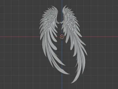 Wings Printable carved decor 13  3D print model