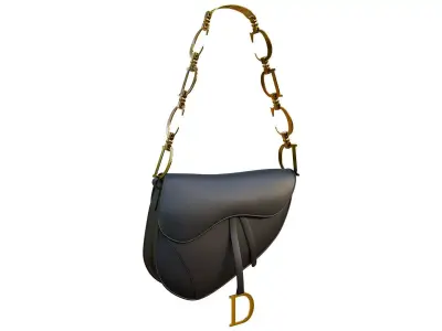 Luxury Saddle Style Bag 3D Model-Leather Handbag with Variations 3D model
