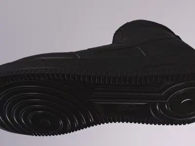 NIKE AIR FORCE 1 HIGH SHOES PBR Low-poly 3D model