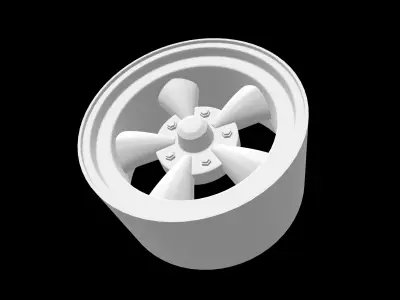 American Racing Torque Thrust D scalable and printable rims 3D print model