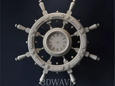SEA WALL CLOCK 3D model