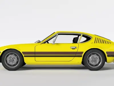 Volkswagen SP2 1973 Low-poly 3D model