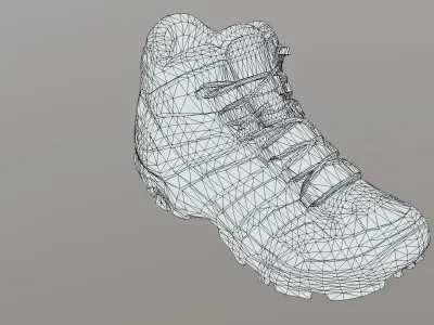 Military Boot Low-poly 3D model purchase