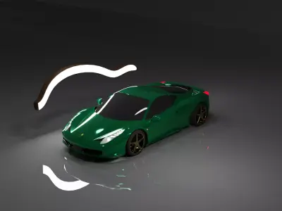 Ferrari 458 Low-poly 3D model purchase