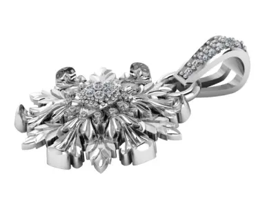 FLOWER LUXURY PENDANT 3D PRINTABLE MODEL 3D print model