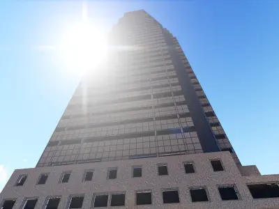 Tower - 6 tall building in minecraft Low-poly 3D model