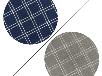 Round Rug Set 186 3D model