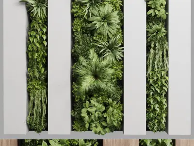 Vertical graden wall decor box  3D model