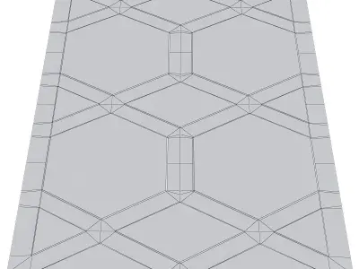 Rugs collection 3d model area rug with geometric design Low-poly 3D model