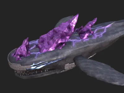 Demon Whale PBR Low-poly 3D model