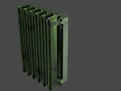 rusty cast iron heating radiator 3D model purchase