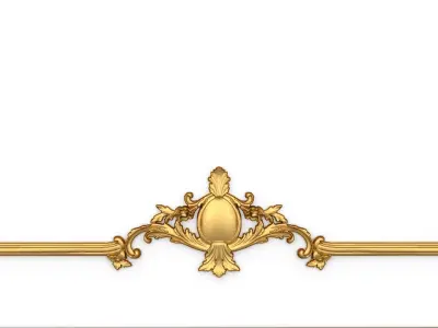 Plaster decorative frame  017 3D model