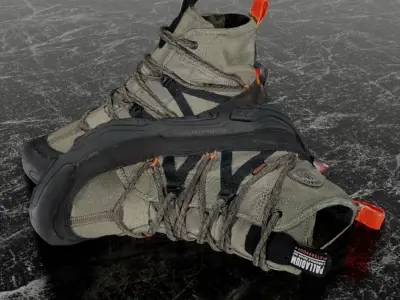 PALLADIUM OFF GRID CROSS 3D BOOTS Low-poly 3D model