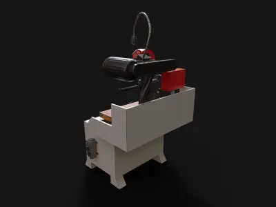 Industrial Machine 3D model 01 Low-poly 3D model