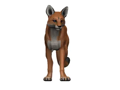 Caracal Low-poly 3D model