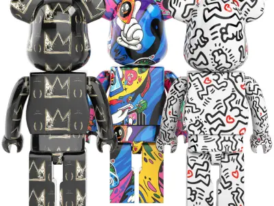 bearbrick collection 3D model