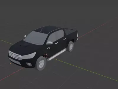 Toyota Hilux Low-poly 3D model