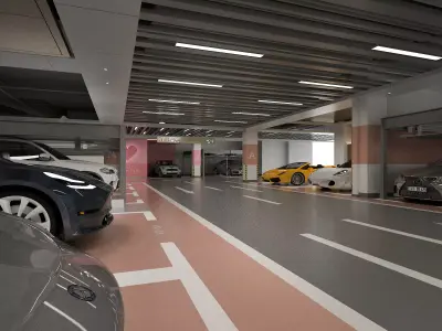 Parking Low-poly 3D model by a757374307