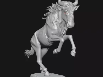 wildebeest 3D print model