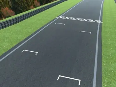 Race Track 01  Spruce Creek Park Low-poly 3D model