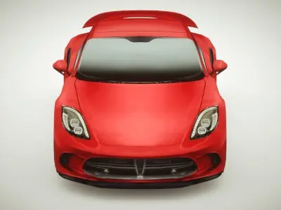 Generic Supercar v3 multicolors Low-poly 3D model