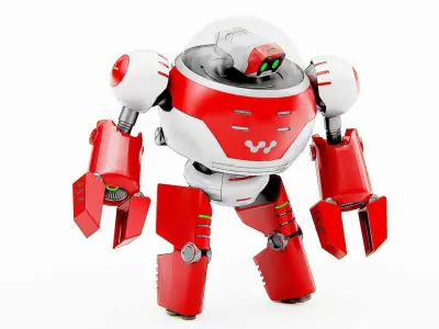 TOON DROID ZEFF Rigged for Unreal Engine - Unity - MIXAMO 3D model