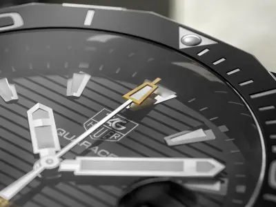 TAG Heuer Aquaracer  - Corona render  3D model