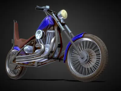 Evolution Sportster Chopper High Quality 3D Model 3D model