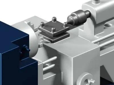 Educational Lathe Machine Toy 3D model