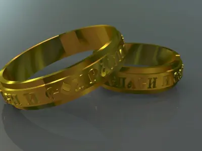 wedding ring save and preserve  3D print model