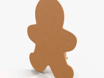Gingerbread Cookie 3 Low-poly 3D model