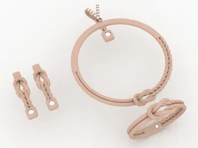 Ring - Pendant - Earring 001 3D print model