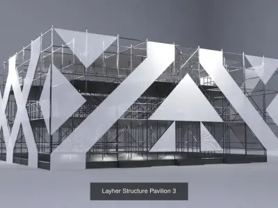 Layher Structure Pavilions - 5 Pack PART 1 3D Model Collection