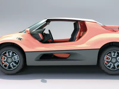 Volkswagen baggy Up Low-poly 3D model