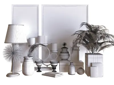 decoration set 011 Low-poly 3D model