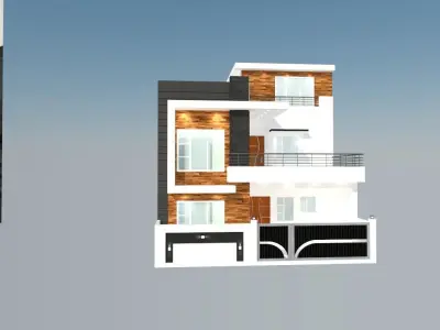 Modern House 3D model 9